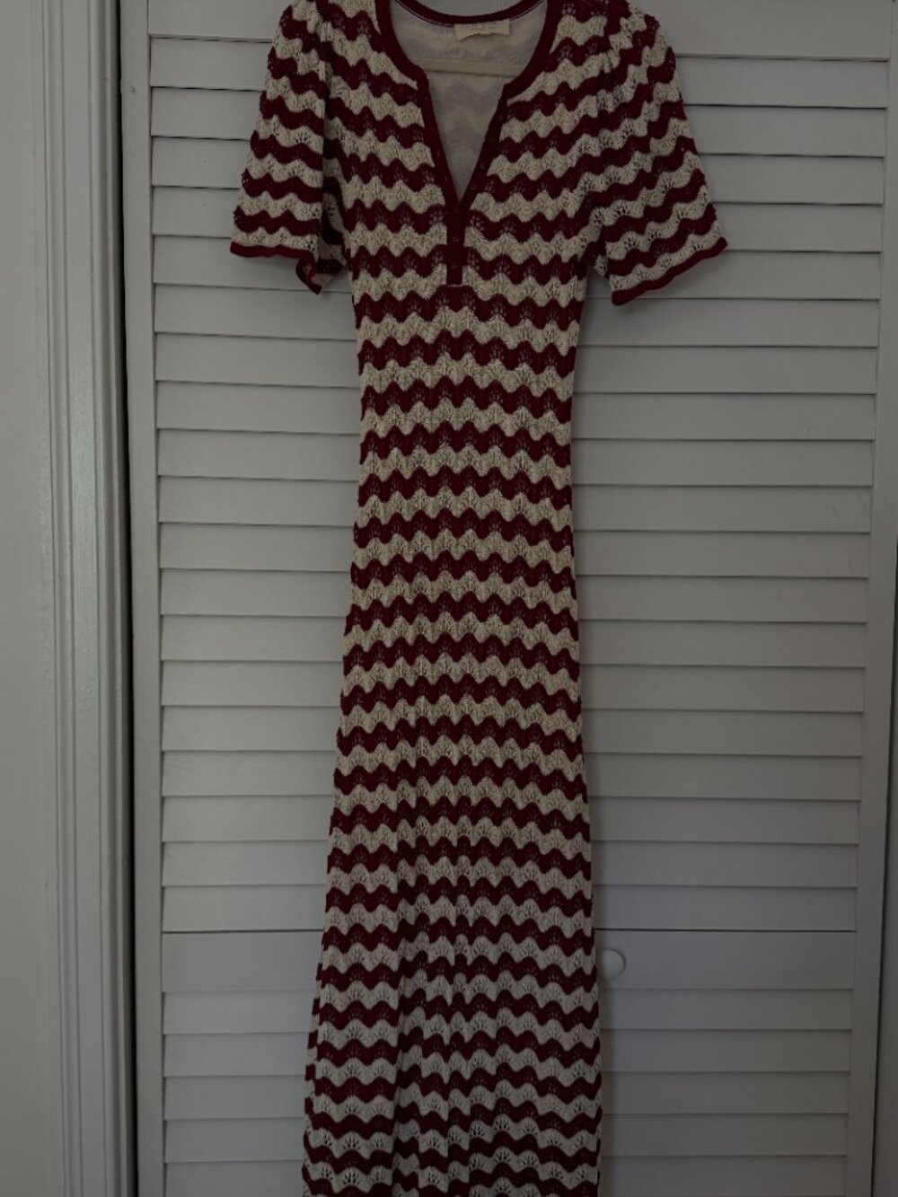 Sezane Emmanuelle Dress Twine/ Cherry - Size S - Picture 5 of 5